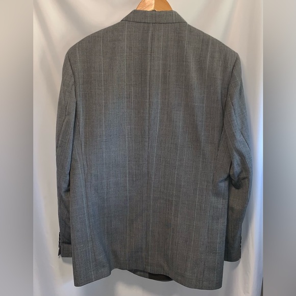 NWT Damiani Blazer Sport Jacket Coat Dark Charcoal Grey Lined Size 46 Long - Picture 2 of 5